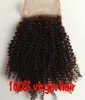 Closure High Grade Brazilian Human Hair Lace Closure 4mm Afro Malaysian Kinky Curl Lace Closure Virgin Hair Closures 10AAF005