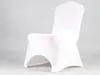 Livraison Gratuite Universel Polyester Spandex Chaise De Mariage Couvre pour Mariages Banquet Pliant Hôtel Décoration Blanc 50 pcs/lot