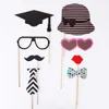 Nouvelle arrivée des accessoires de stand de fête de mariage de 76 moustache sur un bâton Pobooth Masques de demoiselle d'honneur cadeaux de mariage