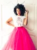 Maxi fuchsia tyll kjolar för kvinnor dramatisk rosa golvlängd tutu boll klänning hög midja långa kjolar8417498