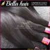 10"-34"100% straight hair weaves Mongolian remy Virgin human hair 3pcs/lot virgin hair extensions natural color Bellahair