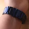 Blaue Edelstahl-Uhrenarmbänder aus Metall, hochwertige Uhrenarmbänder, 20 mm, 22 mm, passend für Samsung Gear S2, S3, S4, klassische Stunden, fashion3006