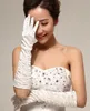 Luvas de casamento anágua véu conjunto barato em estoque branco nupcial acessórios para vestido de baile vestido de casamento cotovelo comprimento luva de noiva véu de cristal