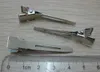 20pcs 45mm Silver Pinch Alligator Hair Clips Metal Hairpins Barrettes DIY Single Prong Hair Clip no Teech Jewelry hair Accessory FJ3216