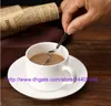 500 pezzi NUOVO Acciaio inossidabile Manico ritorto Curvo Tè Caffè Bevanda Condimento Cucchiaino Cucchiaino V manico Marmellata di miele DHL Fedex Free