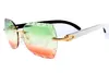 Factory Outlet kleurgravure lens, hoge kwaliteit gesneden zonnebril 8300593ure natuurlijke zwart-witte hoorn zonnebril, maat: 60-18-140mm