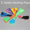 Mouthpiece Mini Silicone hand bubbler Silicon smoking pipes filters Smoke pipe hold 2 joints cigarette Filter DHL