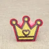 10PCS Gold Crown Sequined Patches for Clothing Iron on Transfer Applique Patch for Jeans Dress DIY Sew on Embroidery Sequins