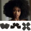 Pas cher Brésilien Malaisien Mongol Indien Vierge Cheveux Trames Afro Crépus Bouclés Cheveux Tisse Extension de Cheveux Humains 4 Bundles Lot