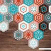 10pcs/set Multi Color Porcelain Tile Stickers Bathroom Living Room Floor Decals Home Decoration Waterproof Wallpaper 23*20cm