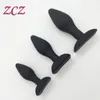 100% echte foto 3 stks / partijen sex product erotische seks speelgoed kleine / medium / big size unisex zwarte siliconen anale butt plug voor paar SX190C