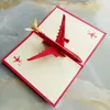 ورقة اليدوية قطع 3d مجسمة الطائرات بطاقات المعايدة نوع قابلة للطي نوع فريد الإبداعي الصينية العرقية الحرف بطاقات الهدايا
