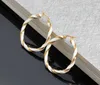 Hot XMAS Gift For Mother & Girlfriend Fashion design Stainless Steel Women White Gold Two Tone Round Hoop Earrings High Quality