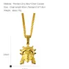 Mens Women Charm Figure Pendant Necklace Personlig design 18K Guldpläterad 60 cm långkedja Rock Micro Hip Hop Fashion Custom Jew1577601