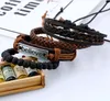 Punk Retro Vintage Weave Bracelet Sets PU Leather Believe Braided Rope Hand Jewelry for Men Women