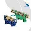 20 stks / partij, 250V-450V Messing Schroeven Terminal Single Row 6 * 9mm, 7 manieren Blauw Elektrische Terminal Blocks Connector SP-006/7