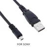 شاحن بطارية USB + سلك كبل مزامنة البيانات لـ Sony Cybershot DSC-W730 S/L W730B