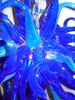 100% bouche soufflé CE UL Borosilicate Murano verre Dale Chihuly Art classique bleu verre lustre Antique chambre lampes