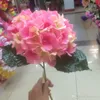 Künstliche milchweiße Hortensien-Blumengirlande, 80 cm, Einzelzweig-Blumenstrauß für Hochzeit, Tischläufer, dekorative Blumen