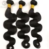 ペルーバージンヘアボディーウェーブ人間の髪織りペルーボディウェーブ3本天然の黒いレミーバージンペルーの髪織り束