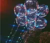 Julpresent Lysande LED POMS Transparent 3 meter ballong blinkande bröllopsfestdekorationer Holiday Supplies Color Balloons L4089510