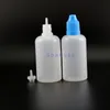 50 ml da 100 pezzi Bottiglie di contagocce in plastica LDPE con tappi di sicurezza e punte di sicurezza per bambini hanno capezzoli lunghi