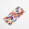 Baby Kids Toddler Cotton Fabric Floral Bandanas Flat Knot Headbands Headwrap plant flower Turban Tie Knot Head wrap hair band FD6559