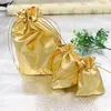 Gold Plated Gauze Satin Jewelry Bags Christmas Gift Pouches Bag 6x9cm 7X9cm 9x12cm 13x18cm New 4sizes Fashion