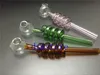 High quality glass pipes Curved Glass Oil Burners Pipes with Different Colored Balancer Water Pipe smoking pipes