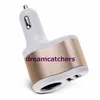 3 in 1 Dual USB Ports Aluminium Car Charger Cigarette Lighter Power Socket Adapter Universal for iphone 7 Samsung S7 HTC Blackberry