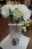 Centerpiececs de cristal da tabela do casamento do carrinho de flor de 54 cristais, peças centrais de cristal do suporte