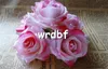 Singel Velvet Rose Flower Head Dia. 6,5cm / 2,56 "Konstgjorda blommor Hexagons ros för DIY Corsage Garland Bouquet Wedding Flowers