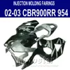 Formowanie wtryskowe 7 Prezenty + FIT dla HONDA CBR900RR WŁAŚCICZENIA 954 02 03 CBR954RR Czarny Silver Fairing Kit CBR900 RR 2002 2003 YR32