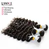 4Pcs Lot 8-30Inch Indian Virgin Hair Deep Wave Grade 6A Unprocessed Indian Curly Remy Human Hair Weave Natural Color Extensions Double Wefts