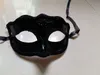 Maschera da donna nera con bordo in pizzo nero, festa in maschera veneziana, maschera nera, maschera mezza faccia Mardi Gras, 20 pezzi/lotto