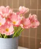 PU matériel bonne quanlity fleurs rouges artificielles Simulation mariage maison jardin et fête fleur décorative livraison gratuite