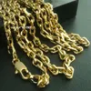 Мужское ожерелье-цепочка из 18-каратного золота 18 карат шириной 3,5 мм и длиной 59 см N286
