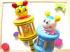 Baby Rainbow Toy kid Pram Crib Handle Wooden Activity Bell Stick Shaker Rattle TOP288942699