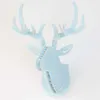 DIY 3D деревянные красочные животных олень глава Ассамблеи головоломки настенные декор искусство дерево модель комплект игрушки украшения дома
