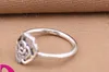 Anello RoseSilver con zirconi autentici anelli in argento sterling 925 adatti per gioielli con ciondoli Pandora donna anello con dita fai da te moda 1 pz