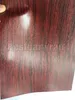 Red Wood Texture Woodgrain Vinyl Wrap With Air Release / Bubble Free For Car Interior Covering Laptop skin Car stickers Size:1.52*20M/Roll