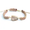 Moda Geometria Irregular Irregular Imitar Pedra Natural Druzy Drusy Bracelete Banhado A Ouro Weave Pulseira Pulseira Para Mulheres Jóias