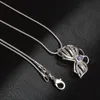 Free shipping fashion high quality 925 silver butterfly Purple diamond jewelry 925 silver necklace Valentine's Day holiday gifts Hot 1674