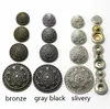 15/17/20/30 / 25mm 4in één drukknopen bevestigers PRES Prong Stud Vintage Metalen Klinknagel voor Handgemaakte Gift Craft DIY Naaien Portemonnee Handtas