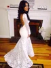 Mermaid Sexy Backless Formal Evening Dresses with Long Sleeve Appliques Long Custom White Long Prom Dresses 2016 vestidos de forma3955234