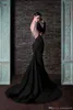 2016 New Myriam Faes Mermaid Evening Klänningar Formella Långärmad Sweep Train Prom Klänningar Sexig Backless Party Gowns Custom Made