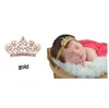 Härlig Princess Tiara Headband Royal Baby Pearl Crown Baby Headband Rhinestone Barn Tillbehör Crystal Crown Hair Band Gratis frakt