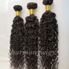 バージンペルーの髪の束の人間の髪の毛織りwefts Jerry Curly 8-34inch未処理のブラジルのインドのモンゴルミンクバルクの伸縮