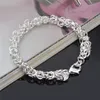 Bracelet chaîne plaqué argent sterling 925 de haute qualité, bijoux à la mode pour hommes, livraison gratuite, prix d'usine