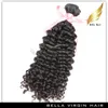 cheveux bouclés péruviens tisse des faisceaux de cheveux humains remy 1034 pouces grade 9a 3pcs / lot couleur naturelle bellahair
